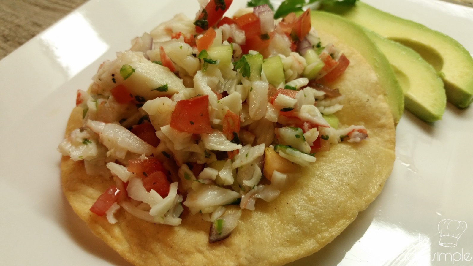 Shrimp and Crab Ceviche on Fried Tortillas (Tostadas de Ceviche de Camarón y Jaiba)